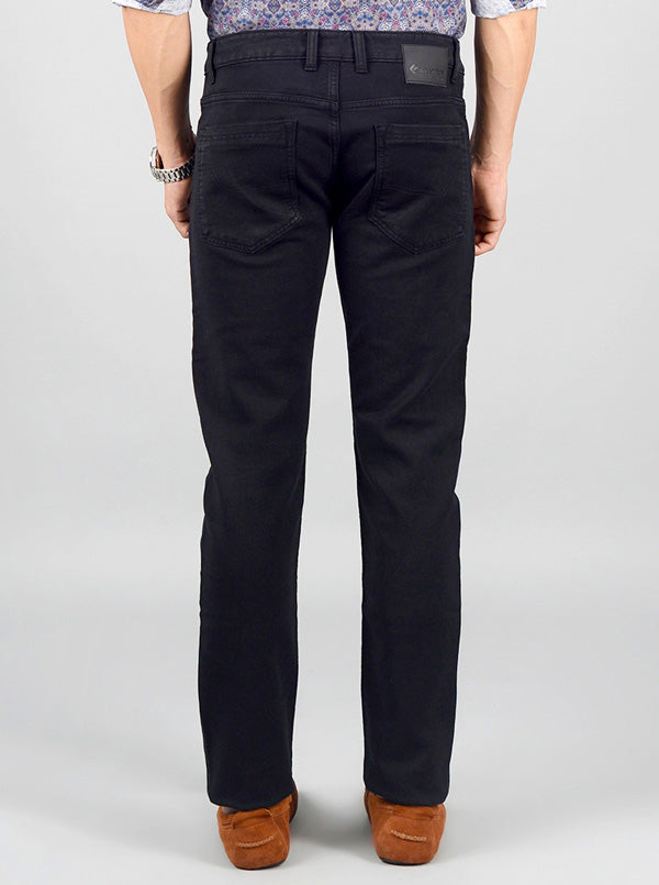 Jet Black Solid Narrow Fit Jeans | Greenfibre