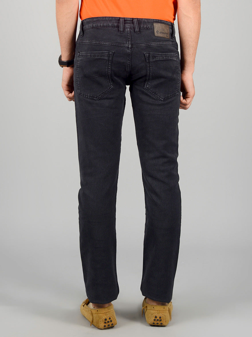 Black Solid Narrow Fit Jeans | Greenfibre