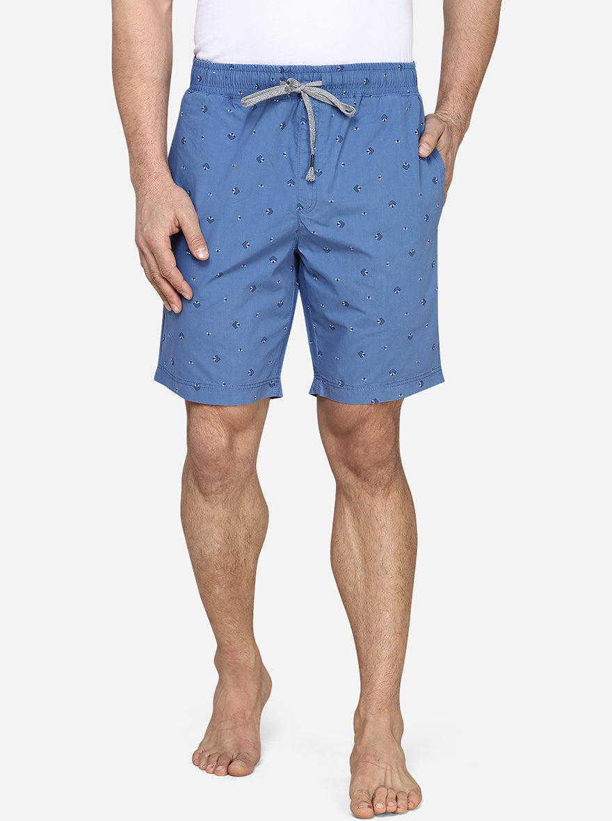 Ocean Blue Solid Regular Fit Boxer Shorts | JadeBlue