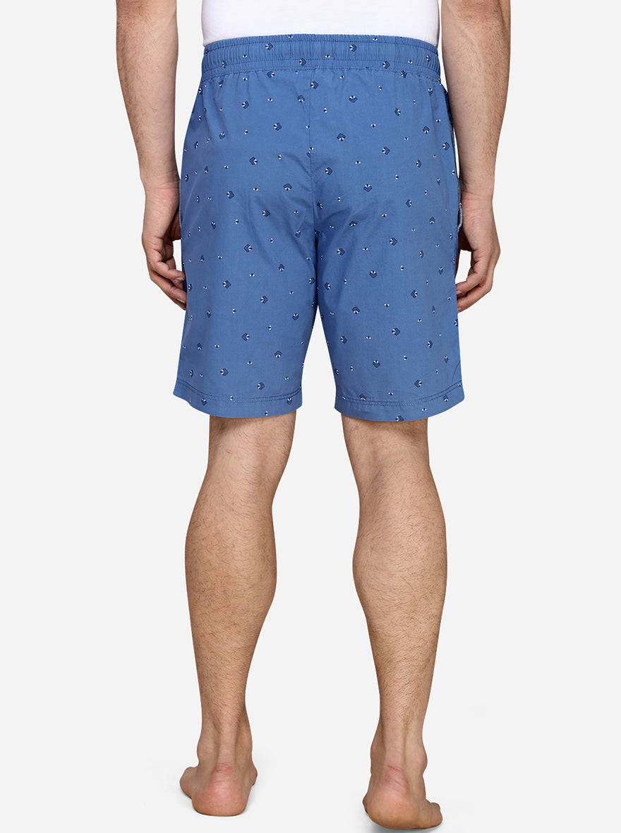 Ocean Blue Solid Regular Fit Boxer Shorts | JadeBlue