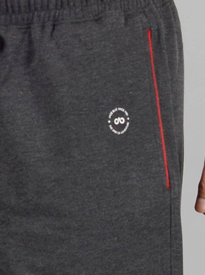 Anthra Melange Solid Regular Fit Shorts | JadeBlue