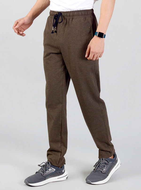 Olive Green Solid Regular Fit Track Pants | JadeBlue