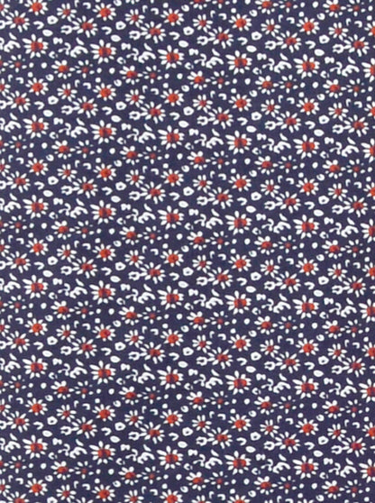 Dark Blue Printed Slim Fit Casual Shirt | JB Sport