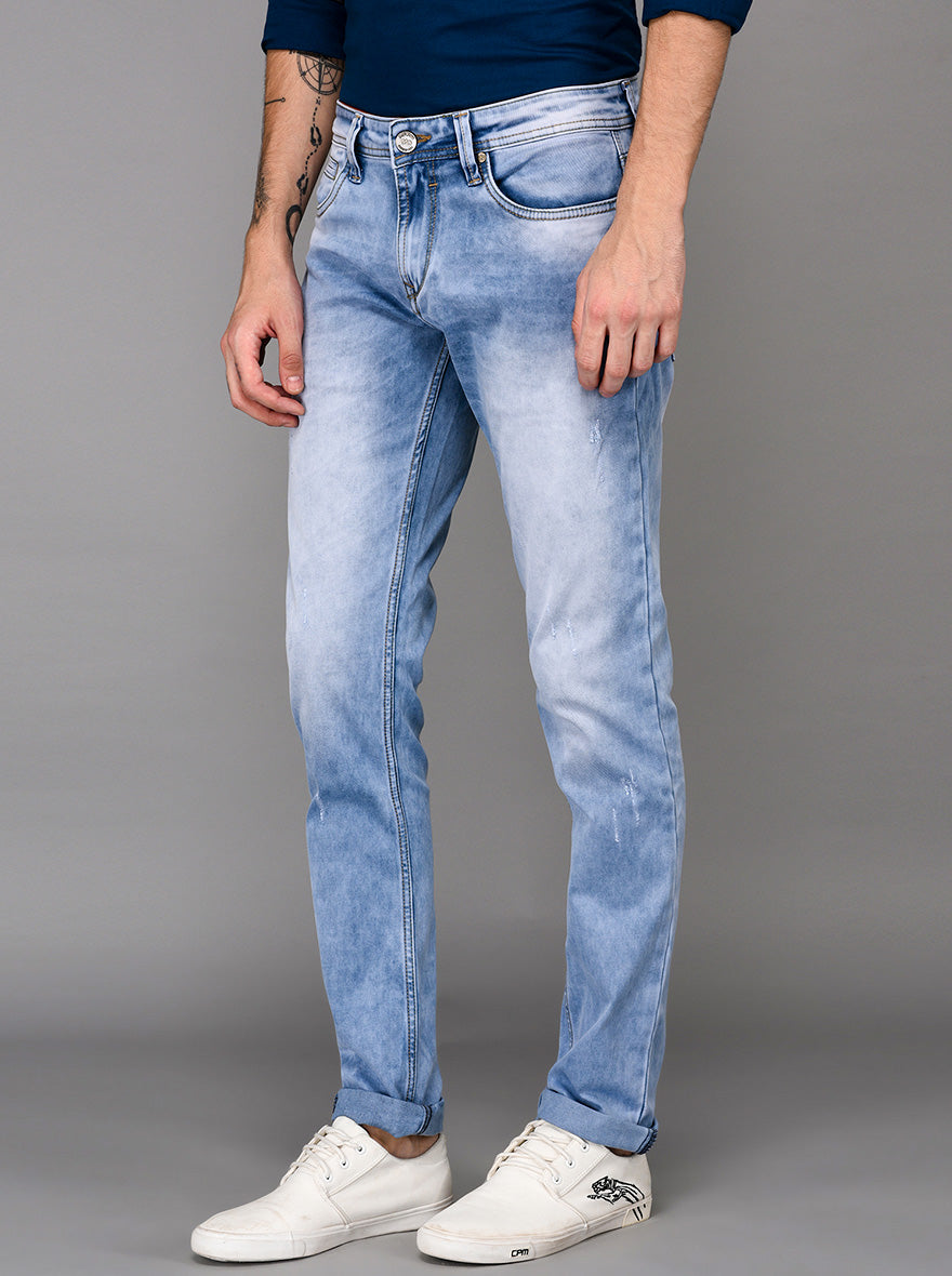 Light Blue Slim Fit Jeans | JB Sport