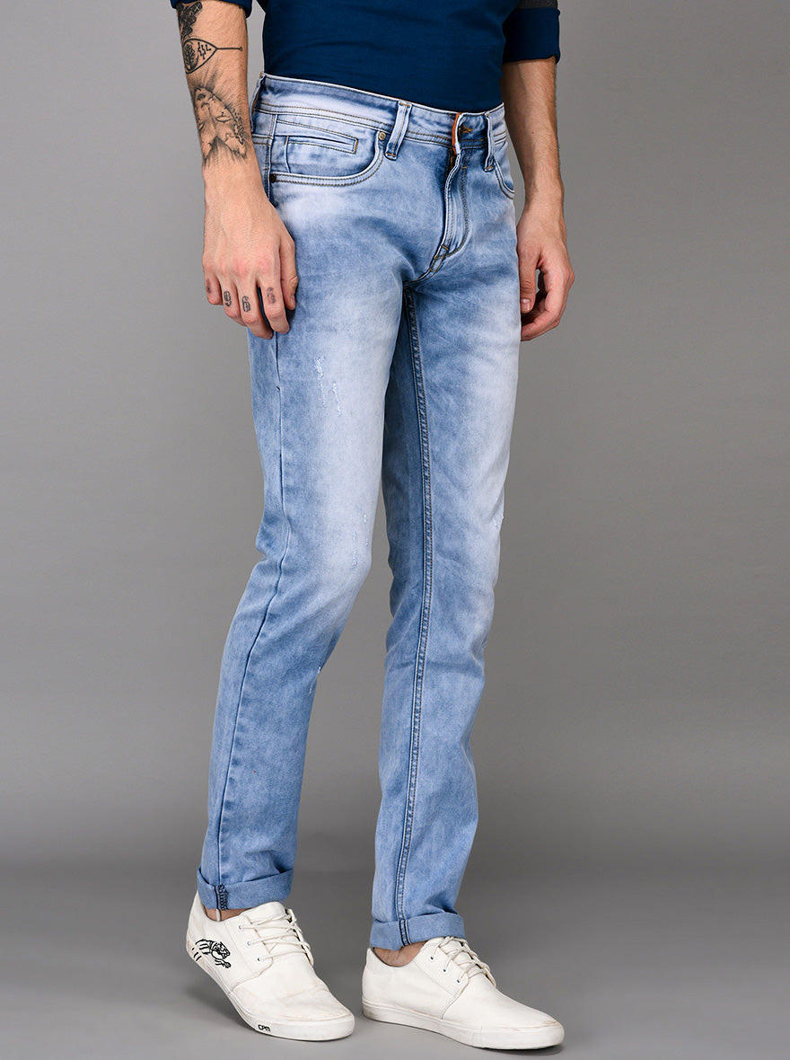 Light Blue Slim Fit Jeans | JB Sport