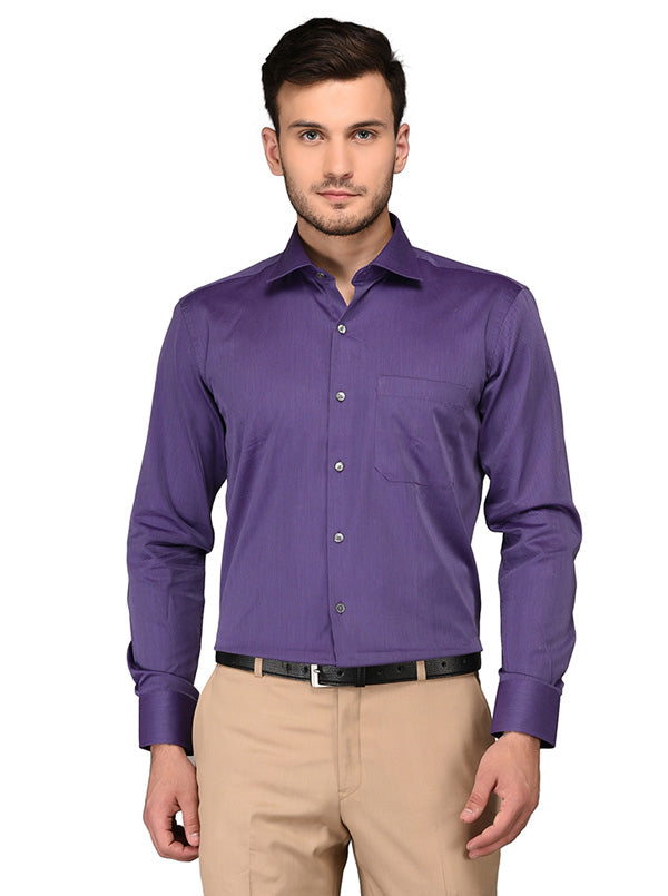 JadeBlue Purple Regular Fit Formal Shirt