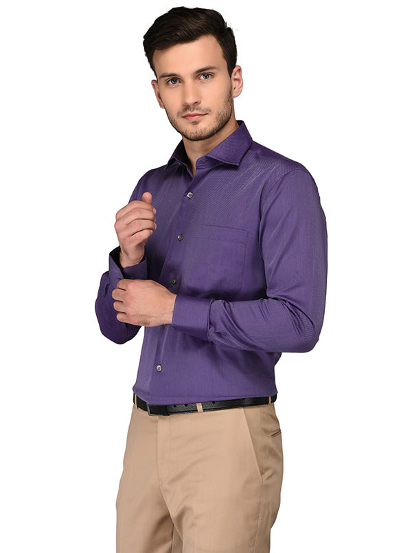 JadeBlue Purple Regular Fit Formal Shirt