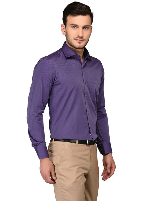 JadeBlue Purple Regular Fit Formal Shirt