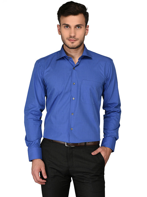 JadeBlue Blue Regular Fit Formal Shirt