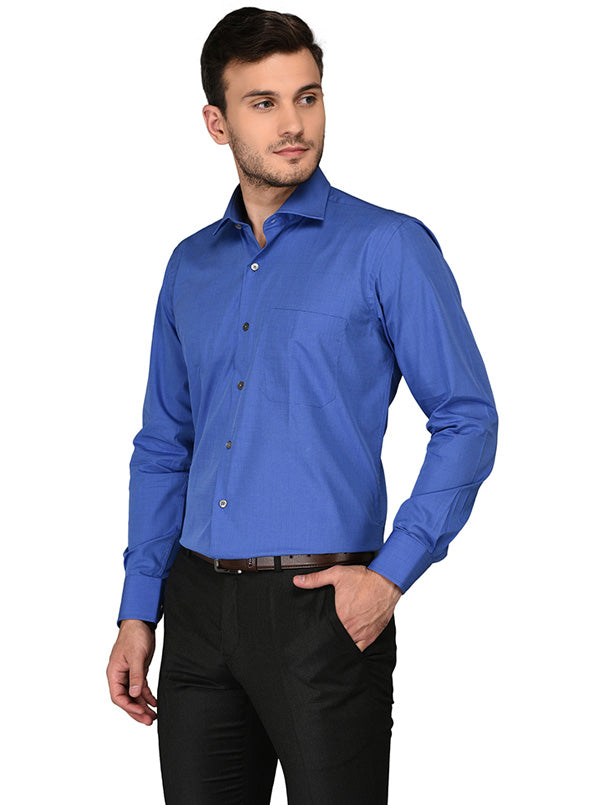 JadeBlue Blue Regular Fit Formal Shirt