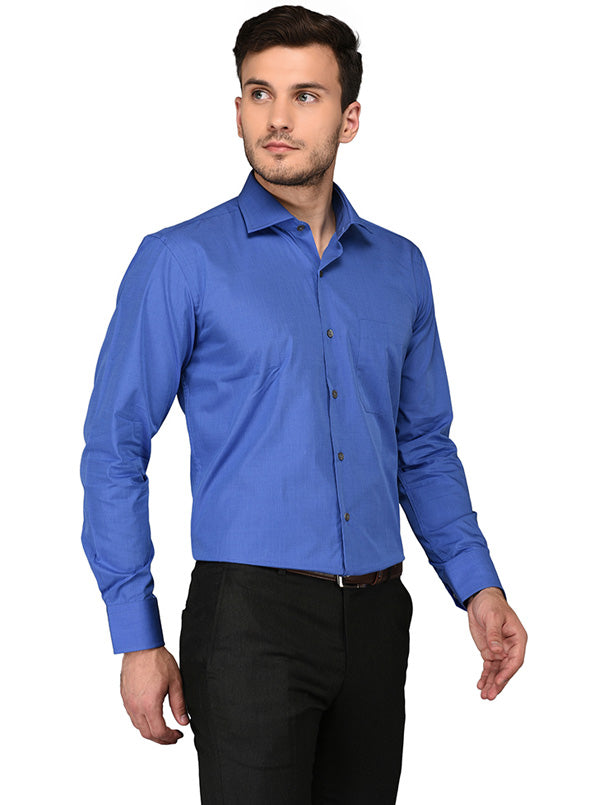 JadeBlue Blue Regular Fit Formal Shirt