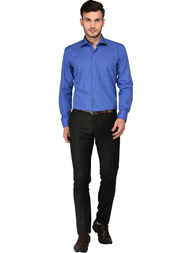 JadeBlue Blue Regular Fit Formal Shirt