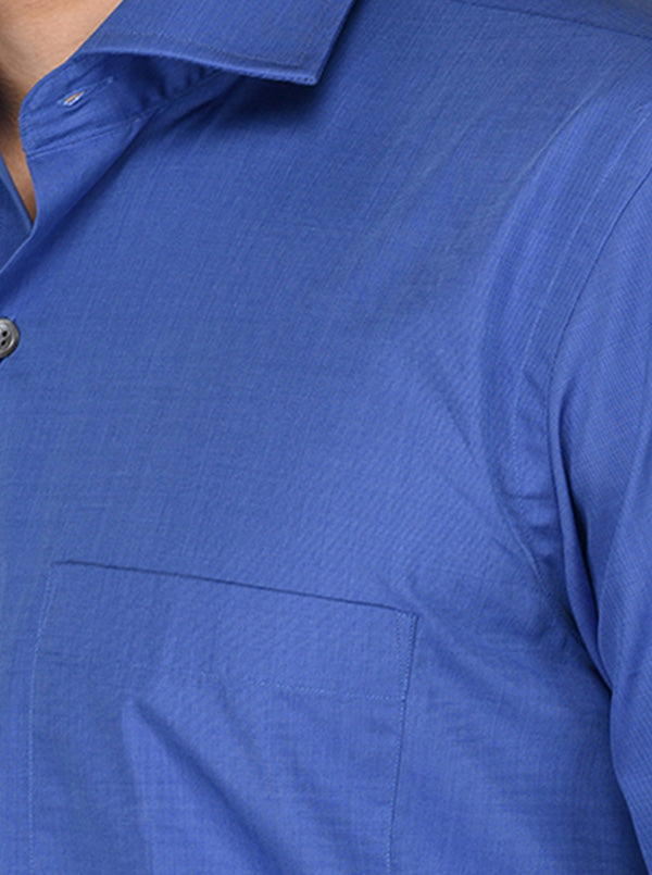 JadeBlue Blue Regular Fit Formal Shirt