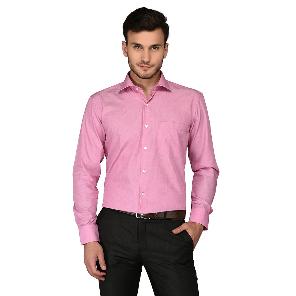 JadeBlue Light Pink Regular Fit Formal Shirt