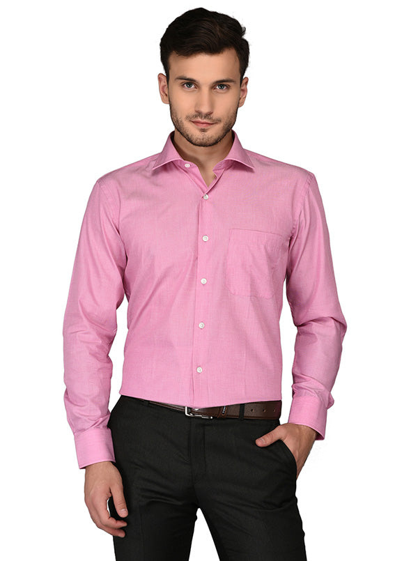 JadeBlue Light Pink Regular Fit Formal Shirt