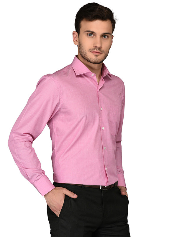 JadeBlue Light Pink Regular Fit Formal Shirt