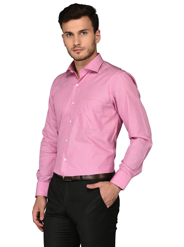 JadeBlue Light Pink Regular Fit Formal Shirt