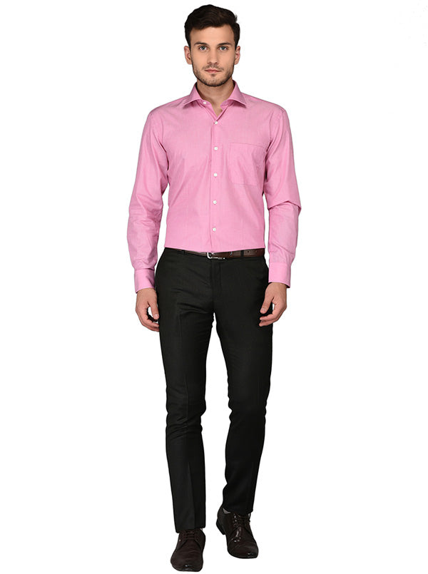 JadeBlue Light Pink Regular Fit Formal Shirt