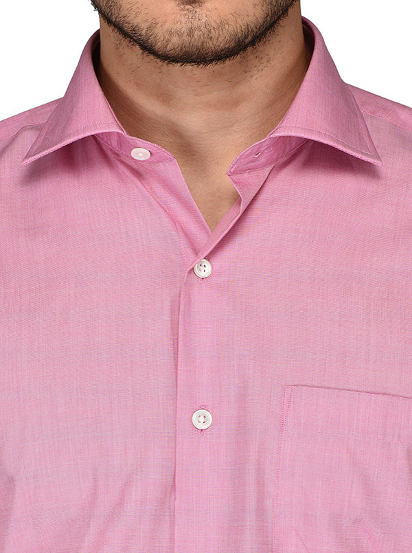 JadeBlue Light Pink Regular Fit Formal Shirt