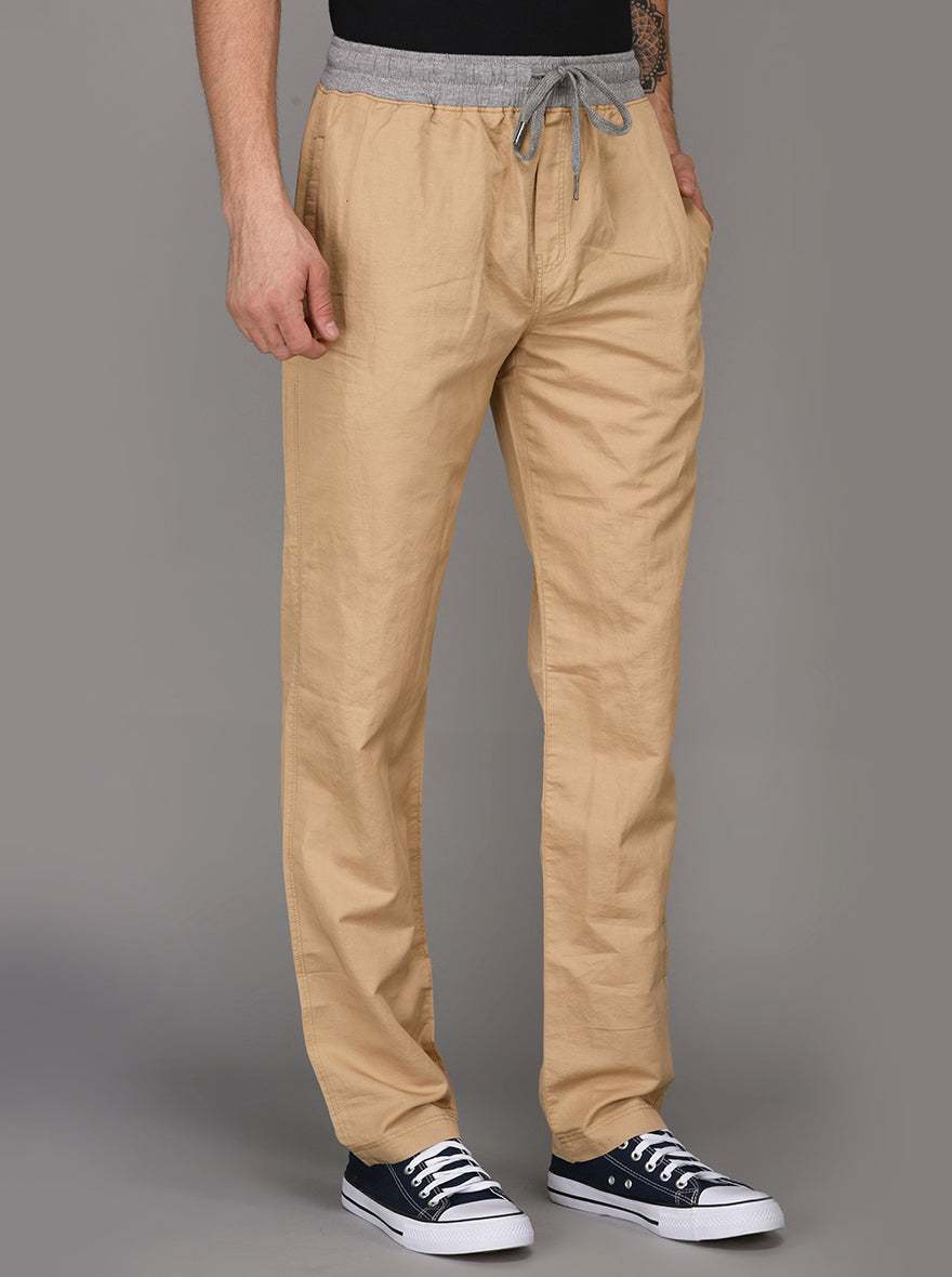 JadeBlue Khaki Solid Paijama