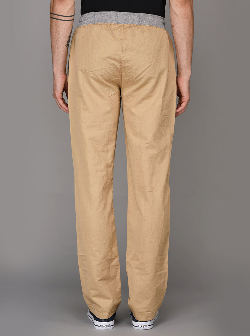 JadeBlue Khaki Solid Paijama