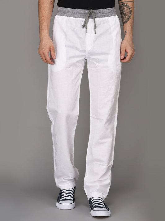 JadeBlue White Solid Paijama