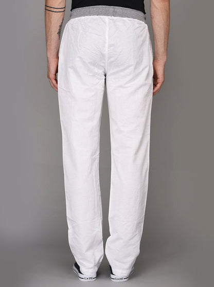 JadeBlue White Solid Paijama