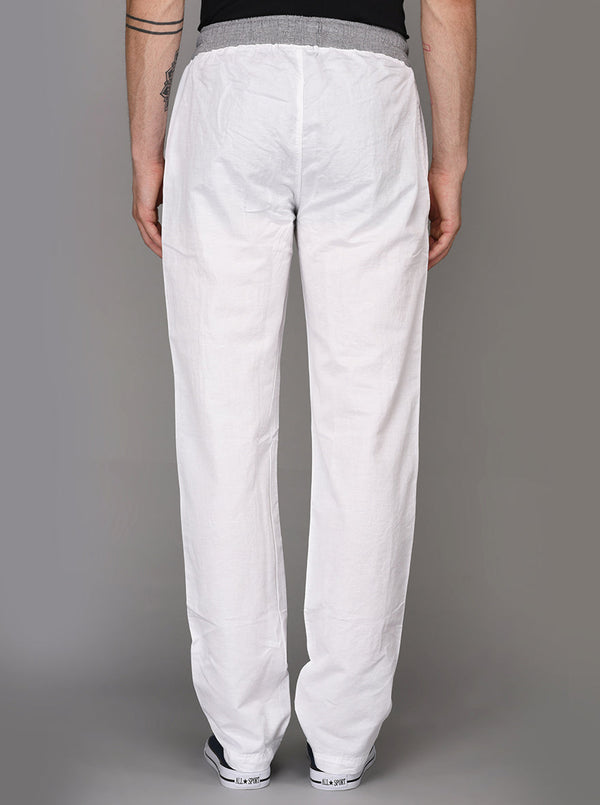 JadeBlue White Solid Paijama