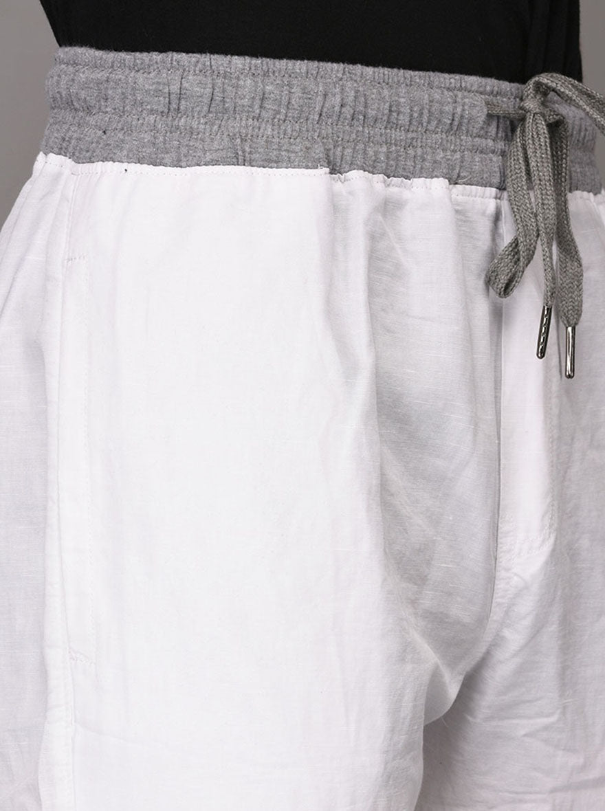 JadeBlue White Solid Paijama