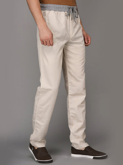 JadeBlue Light Beige Solid Pajamas