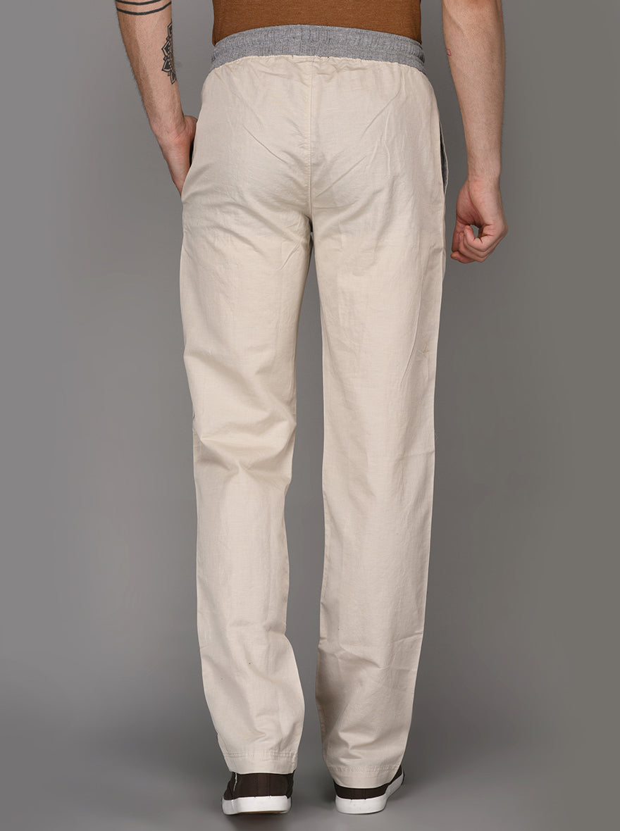 JadeBlue Light Beige Solid Pajamas