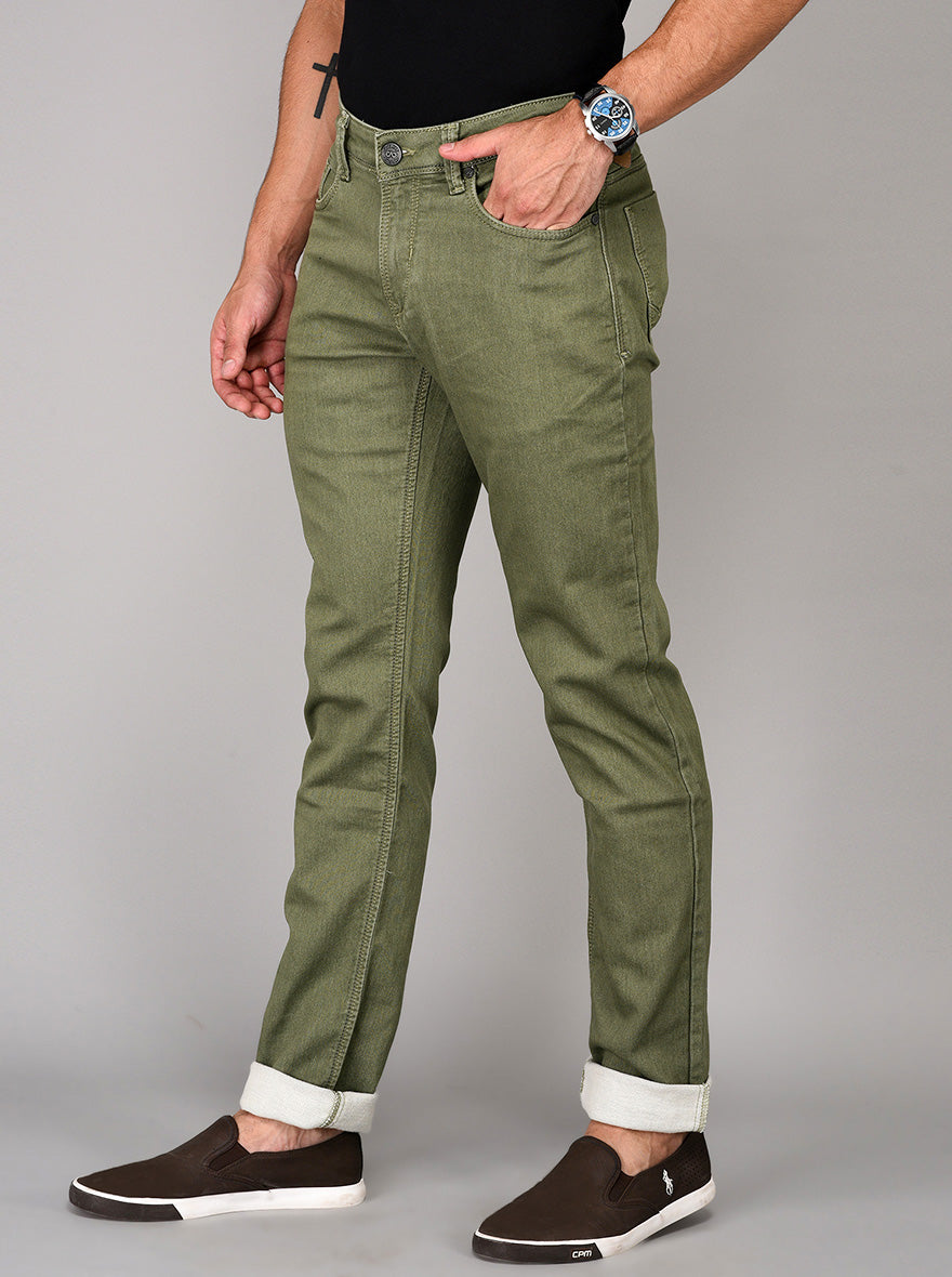 Green Slim Fit Jeans | JB Sport