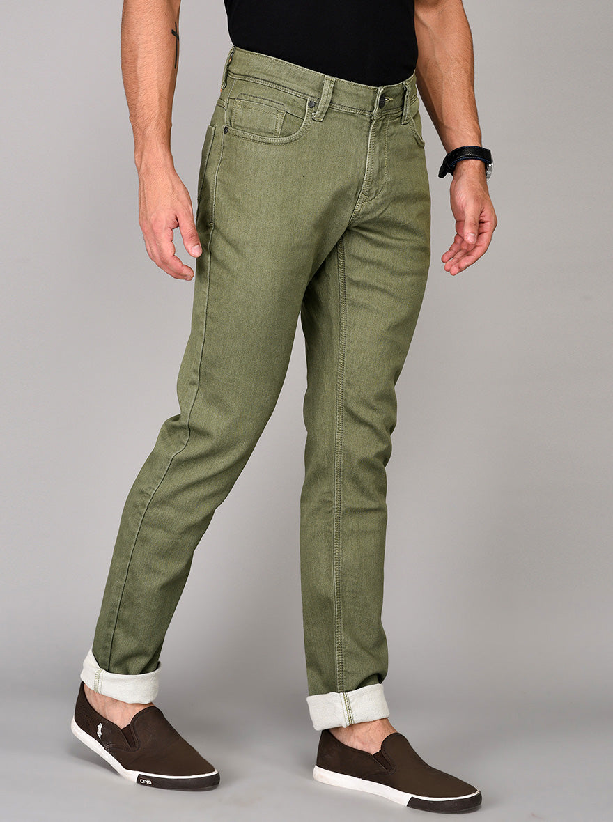 Green Slim Fit Jeans | JB Sport