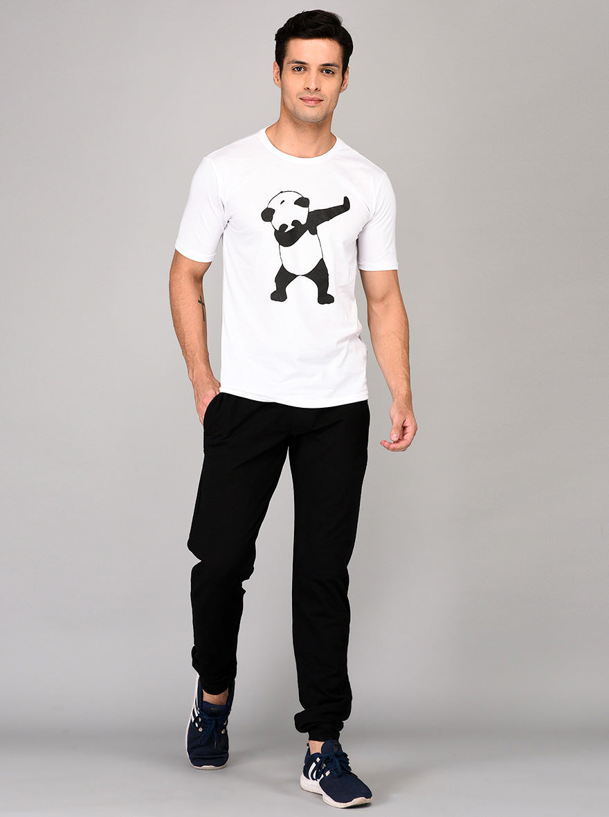 JadeBlue Black Regular Fit Track Pants