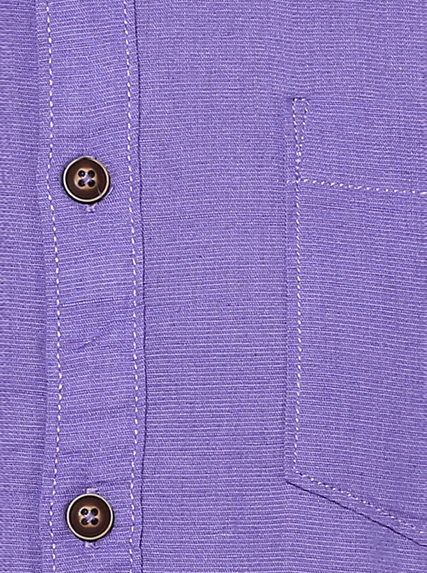 Greenfibre Light Purple Slim Fit Casual Shirt