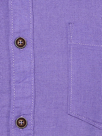 Greenfibre Light Purple Slim Fit Casual Shirt
