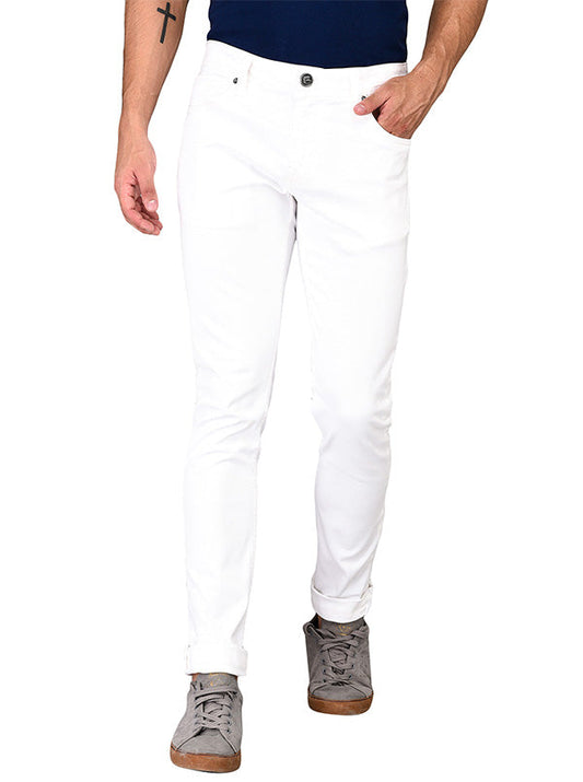 Greenfibre White Slim Fit Jeans