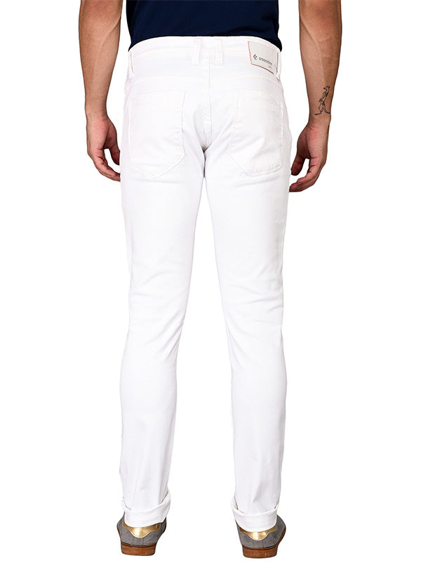 Greenfibre White Slim Fit Jeans