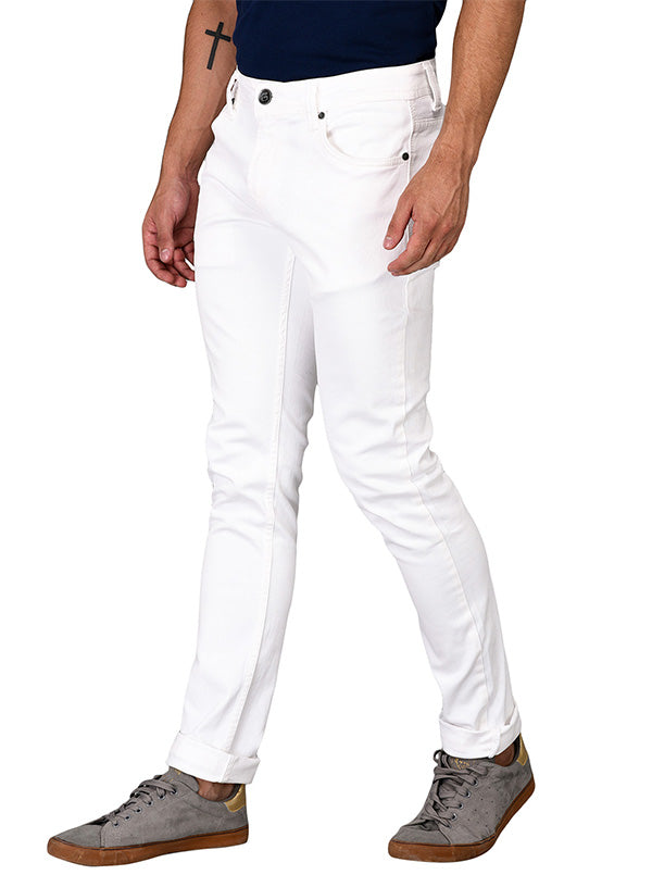 Greenfibre White Slim Fit Jeans