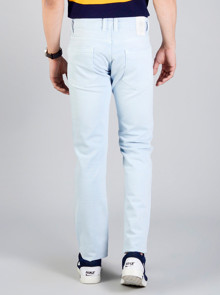 Air Blue Solid Slim Fit Jeans | JB Sport