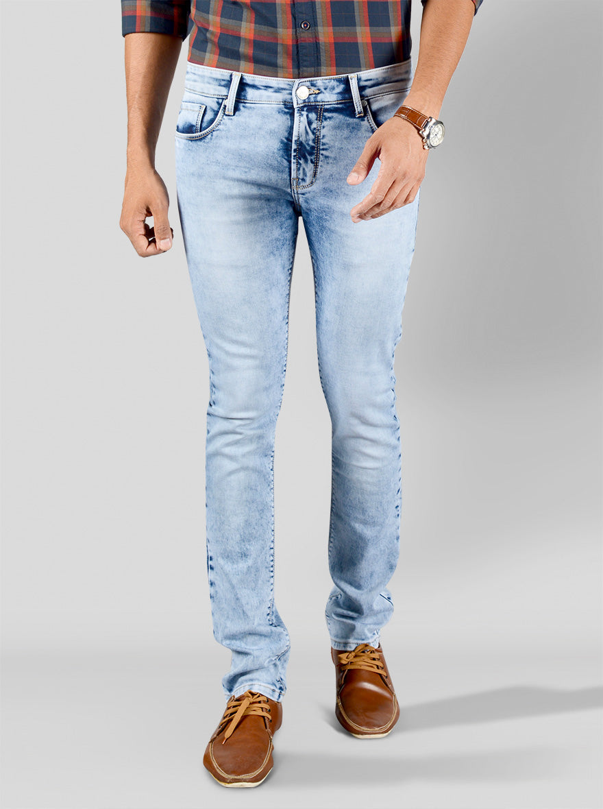 Light Blue Straight Fit Jeans | JB Sport