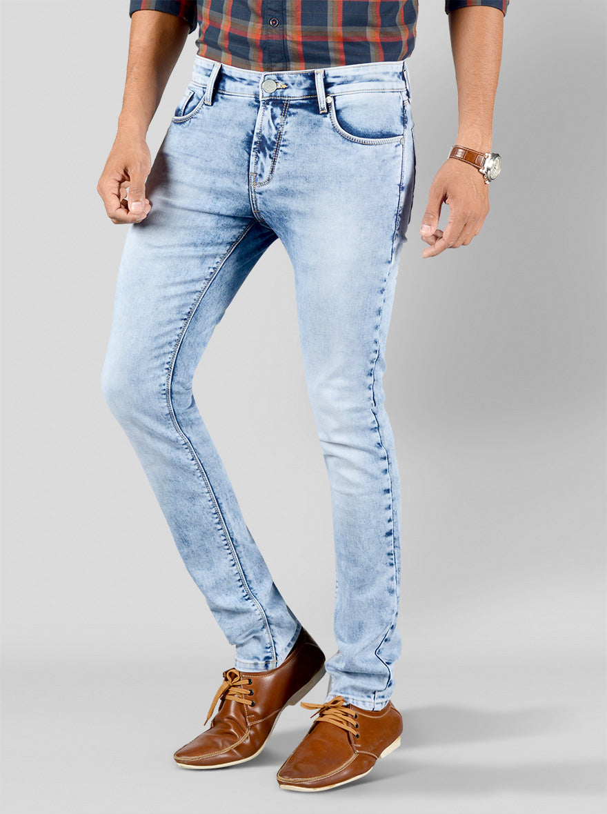 Light Blue Straight Fit Jeans | JB Sport