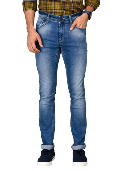 Bright Blue Straight Fit Jeans | JB Sport