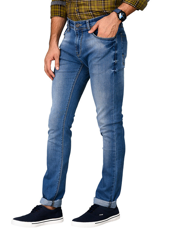 Bright Blue Straight Fit Jeans | JB Sport