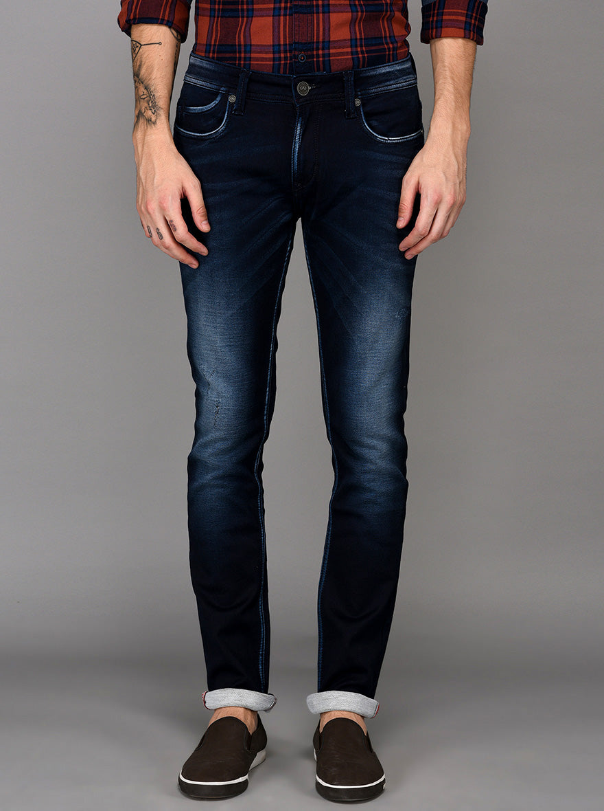 Dark Blue Slim Fit Jeans | JB Sport