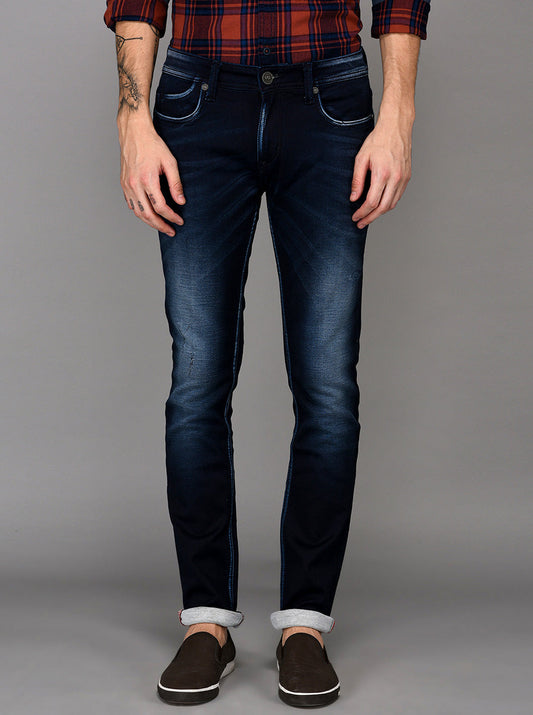 Dark Blue Slim Fit Jeans | JB Sport