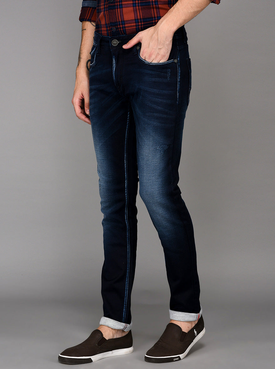 Dark Blue Slim Fit Jeans | JB Sport