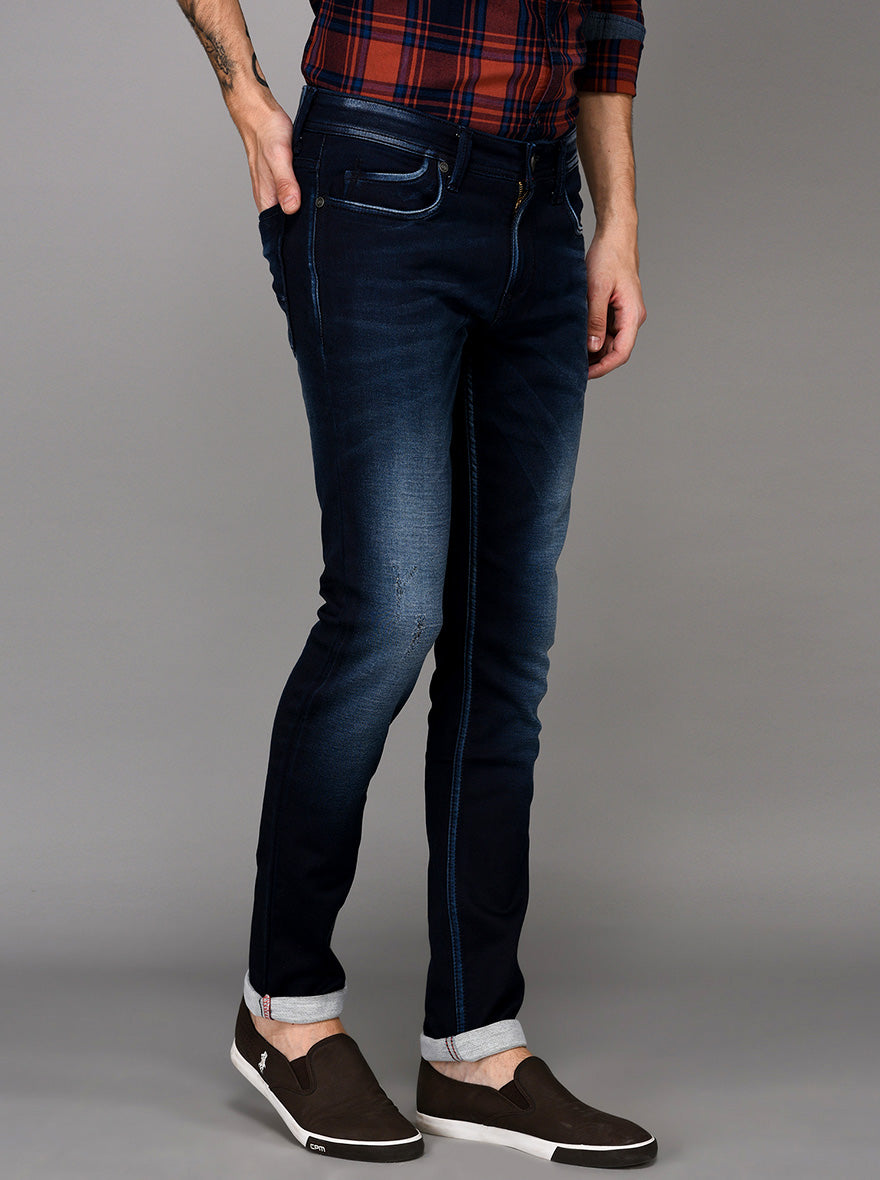 Dark Blue Slim Fit Jeans | JB Sport