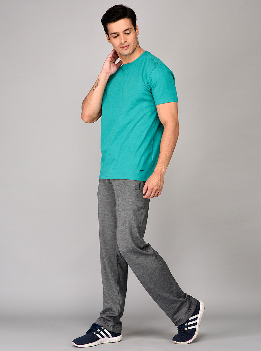 Green Slim Fit Round Neck T-shirt | JB Sport