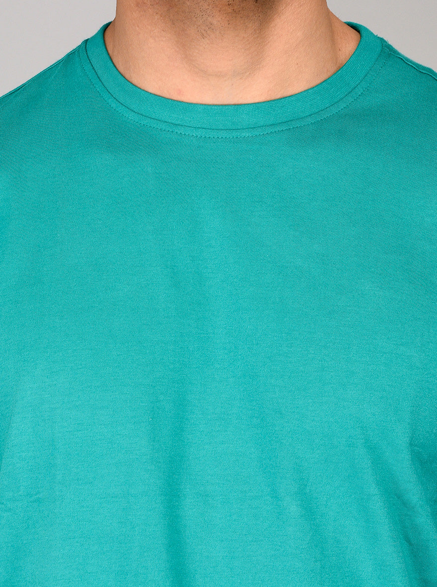 Green Slim Fit Round Neck T-shirt | JB Sport